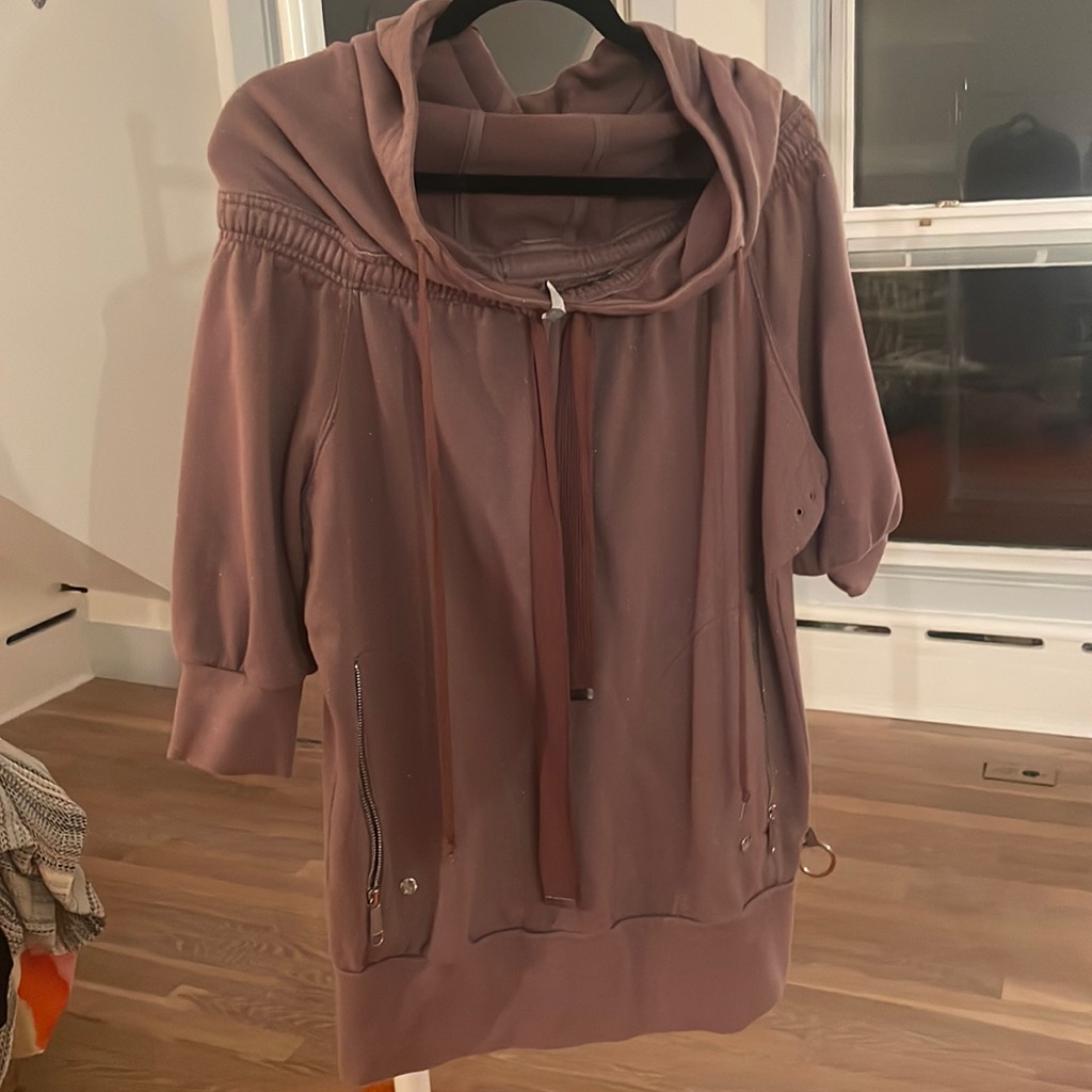 Adidas By Stella Mccartney, Circa 2006. Hooded Short Sleeve Sweatshirt.
